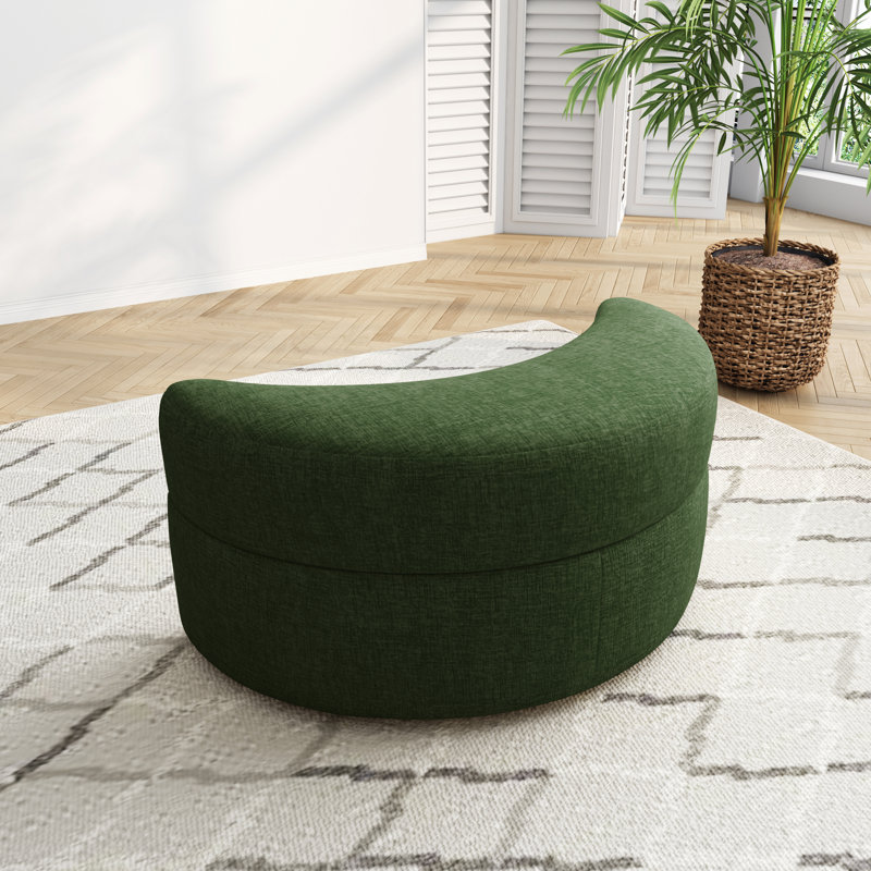 Repose-pieds demi-lune, Chenille verte