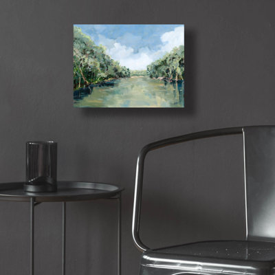  «Murray River» par Meredith Howse, art mural en verre acrylique, 16 po x 12 po