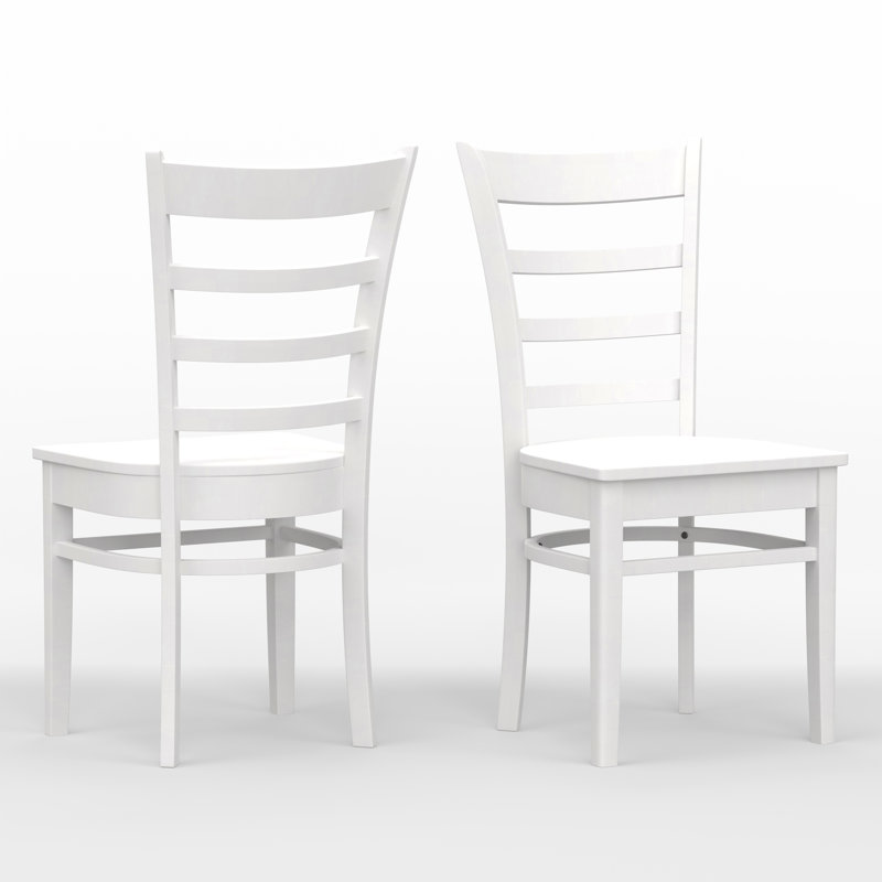Ercan   17.72'' H Solid Wood Side Chair, White