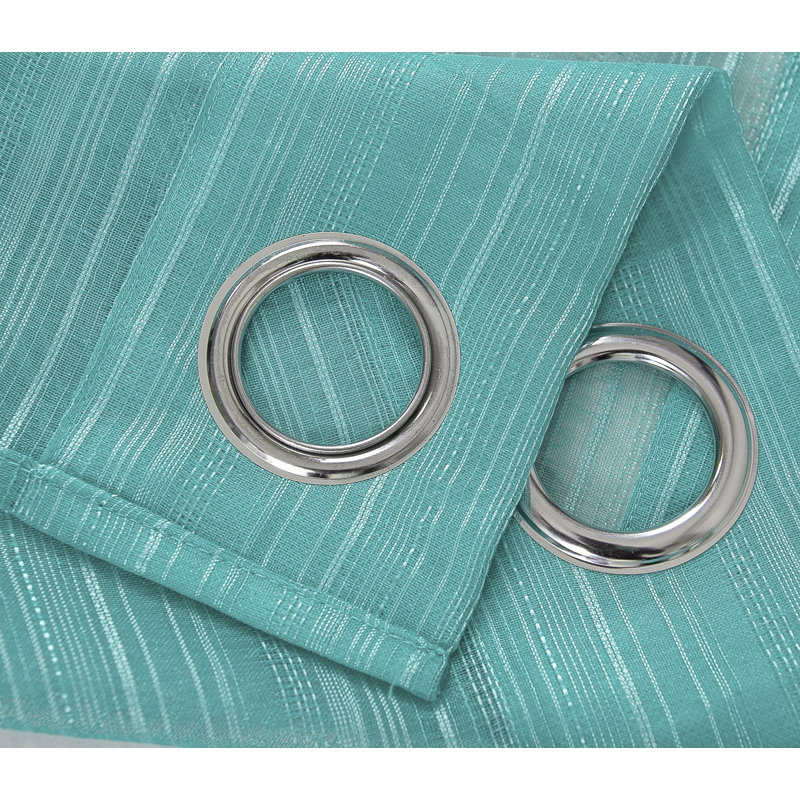 Hayle Semi Sheer Curtain Single Panel, Teal