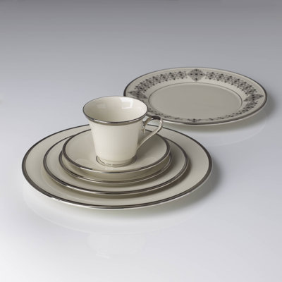 Lenox Solitaire Bone China 5 Piece Place Setting, Service for 1