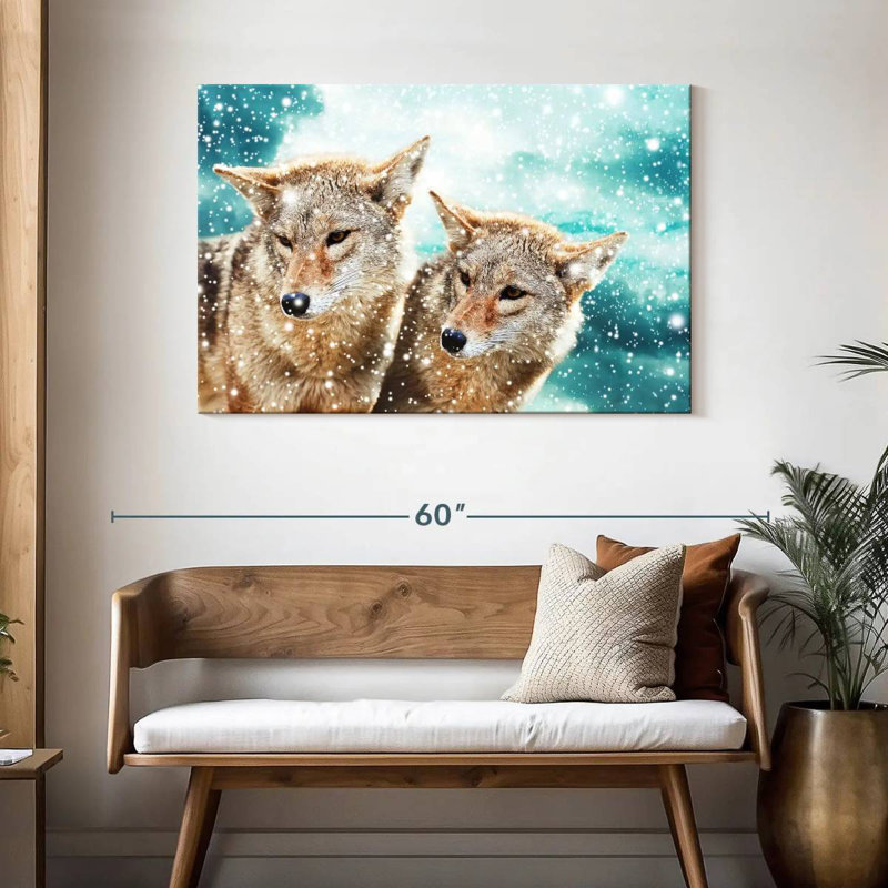 Brampt Coyote Pair, 30" H x 45" W