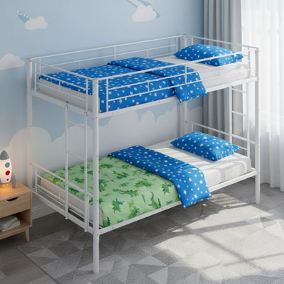 Metal Twin Over Twin Bunk Bed for Teens and Adults
