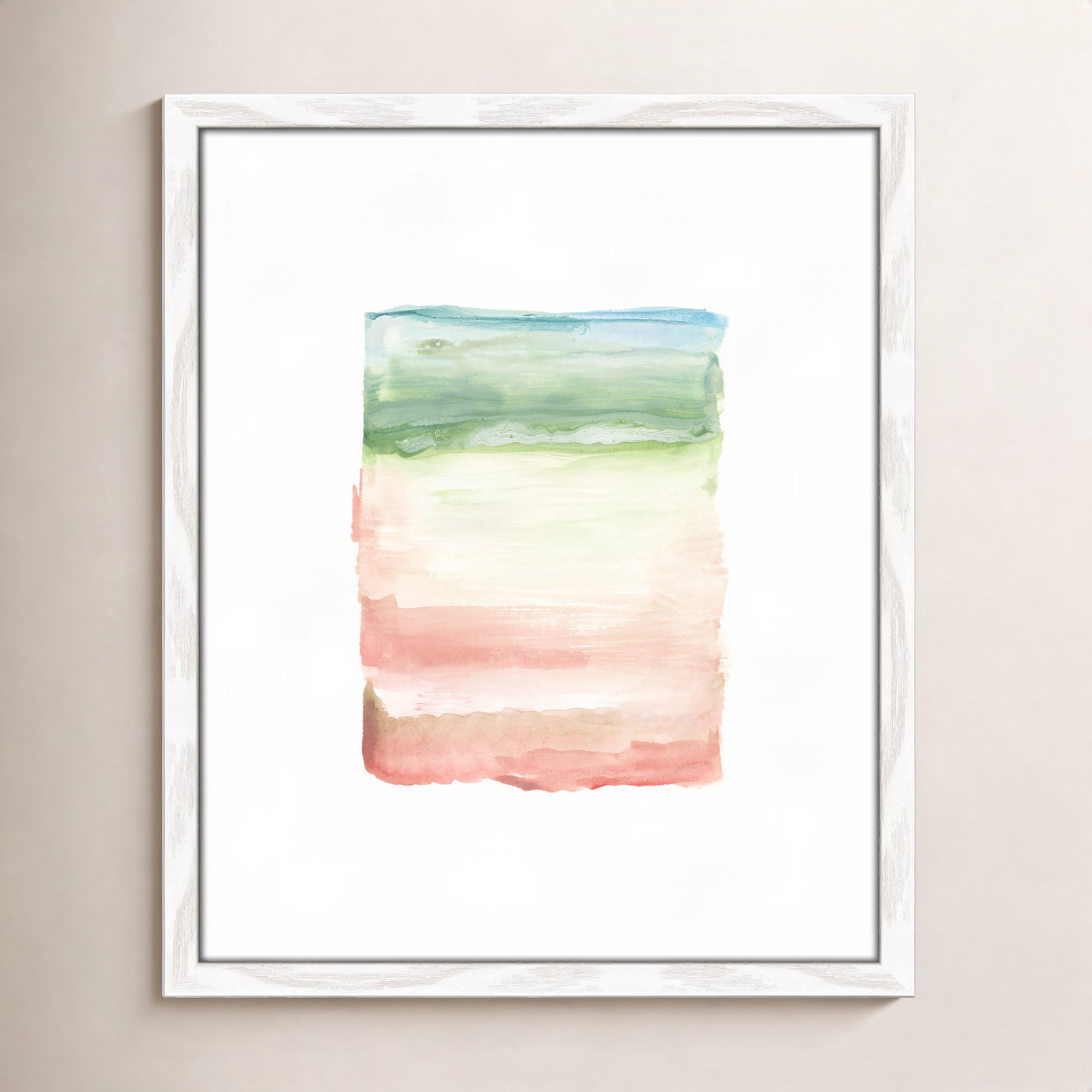 Nabi "Skye I" Print, White Framed Paper, 19" H x 16" W x 0.75" D