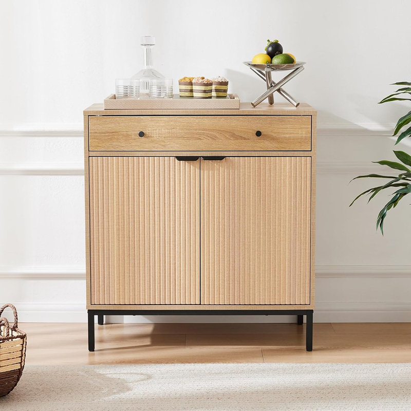 Buffet cannelé avec rangement Flute Farmhouse