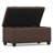 Sienna 33"W Upholstered Vegan Leather Transitional Rectangular Storage Ottoman Bench with Tufted Styling-1993390121