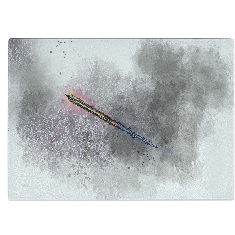 Tempered Glass Blast off Chopping Board, 39 cm W x 28.5 cm L