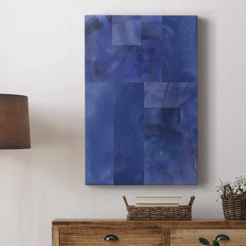 Casse-tête bleu I - galerie Cavas sur mesure, H 18 po x l 12 po