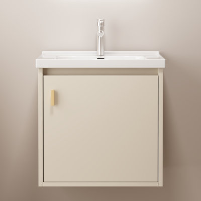 Petit meuble-lavabo mural 20 po avec lavabo en céramique Yesen