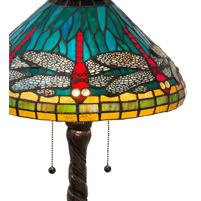 Meyda Tiffany & Stained Glass Table Lamp, Ocean Blue