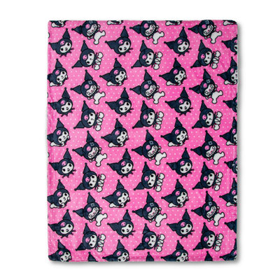 Sanrio Kuromi Silk-Touch Sherpa Throw Blanket | 50 x 60 Inches
