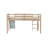 Twin Low Loft Bed with Slide, Ladder & Safety Guardrails – Rubber Wood Kids Bedroom Play Loft,Natural