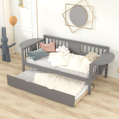 Lit double avec lit gigogne simple