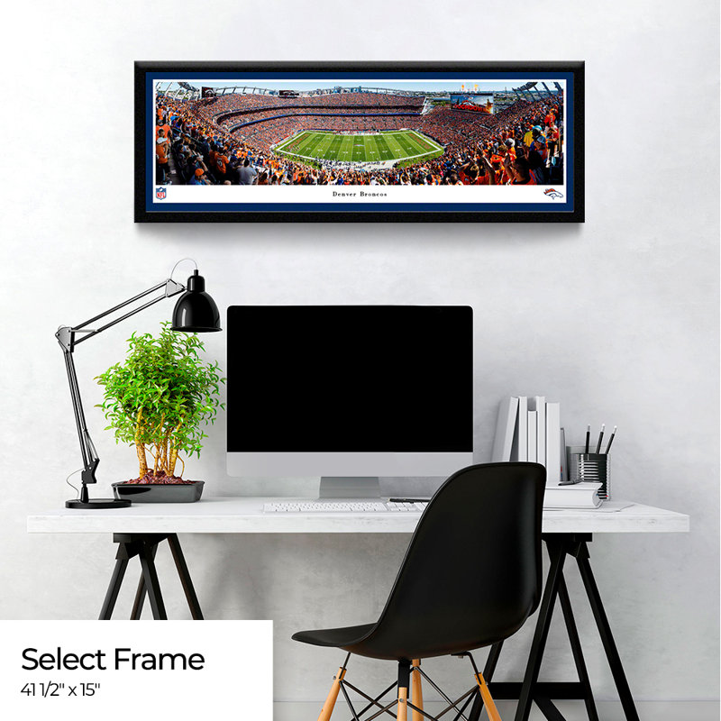 Denver Broncos Framed Panoramic Print on Paper