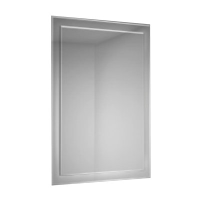 iBathUK Sienna Wall Mounted Rectangular Bevelled Bathroom Mirror, Modern Frameless Vertical or Horizontal Mirror, 650 x 900mm