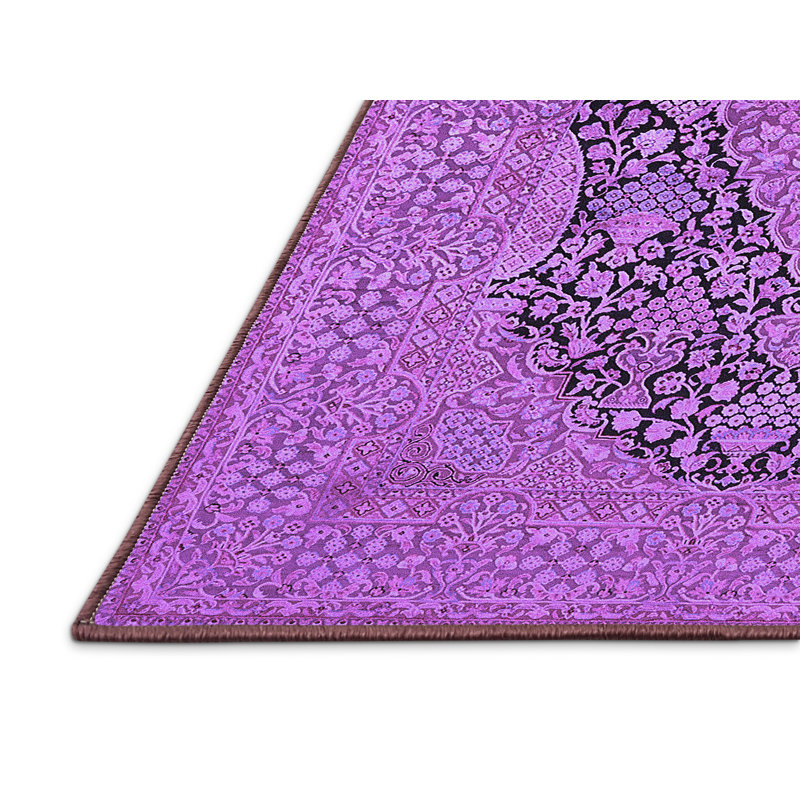 Tapis mauve Mid-Century 2460, Rectangle 5 pi x 7 pi