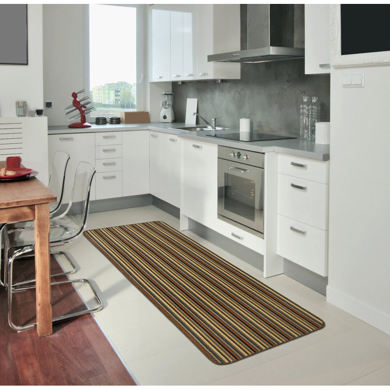 Navin Kitchen Mat, Brown, Runner 67 x 180cm