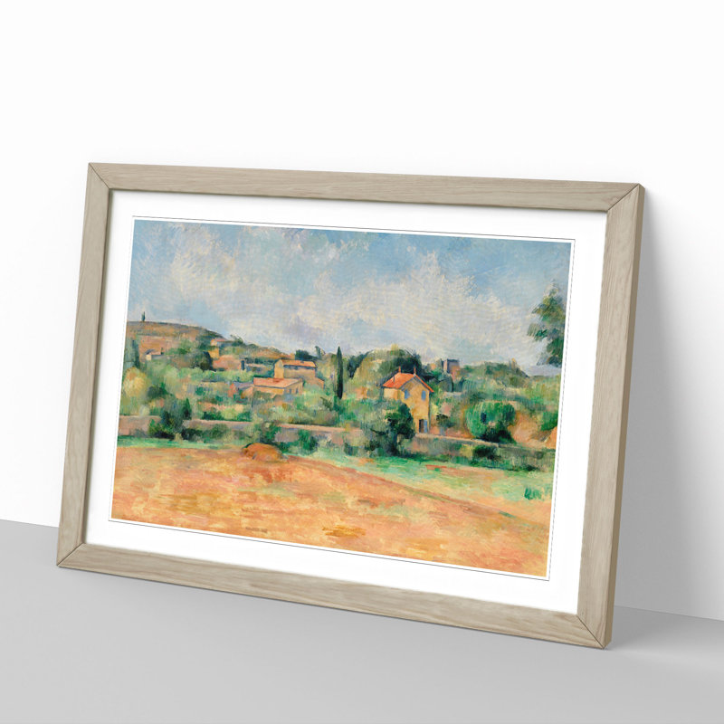 The Red Earth by Paul Cezanne - Picture Frame Painting, Oak Framed, 27cm H x 36cm W x 2cm D