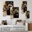 «Blue and Gold Daisy Bunch II» - Art mural acrylique marguerite-2044846428