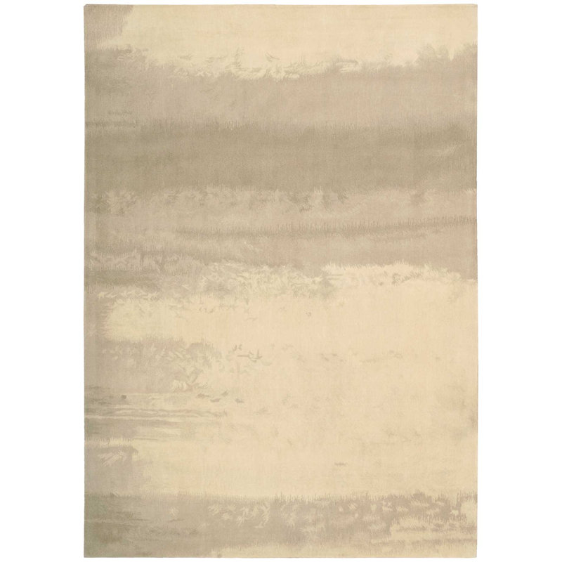 Tapis ivoire en laine touffeté à la main Luster Wash, Rectangle 3 pi x 5 pi