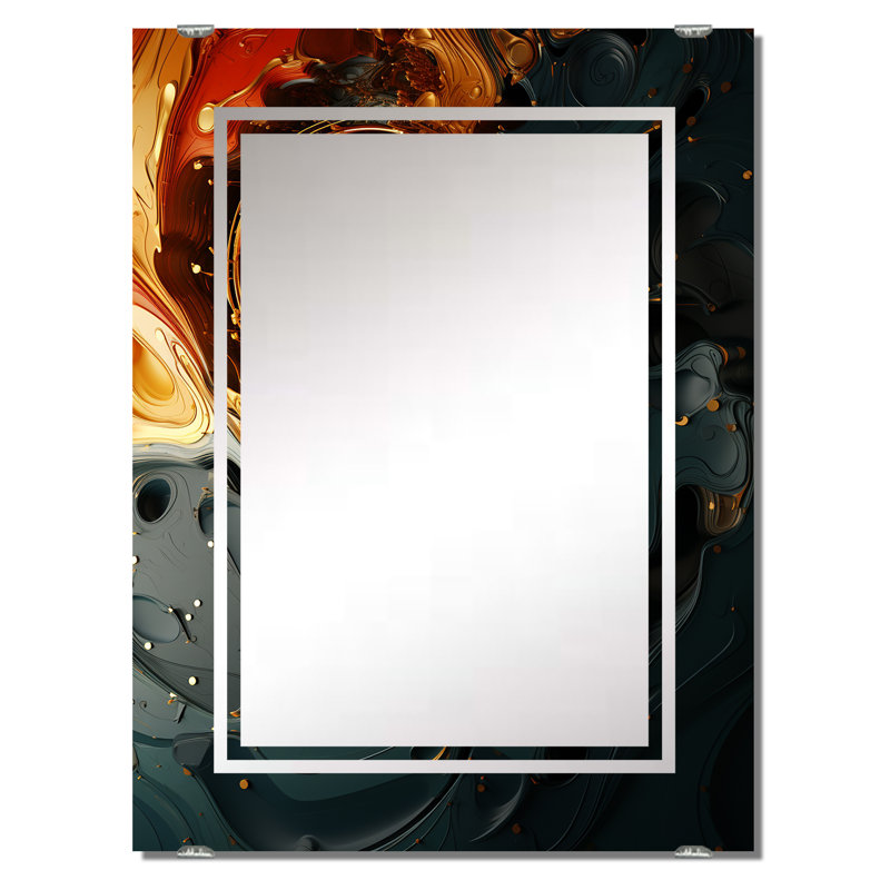 Meidinger - Miroirs muraux abstraits à encre liquide MIR137548, 32 po x 24 po