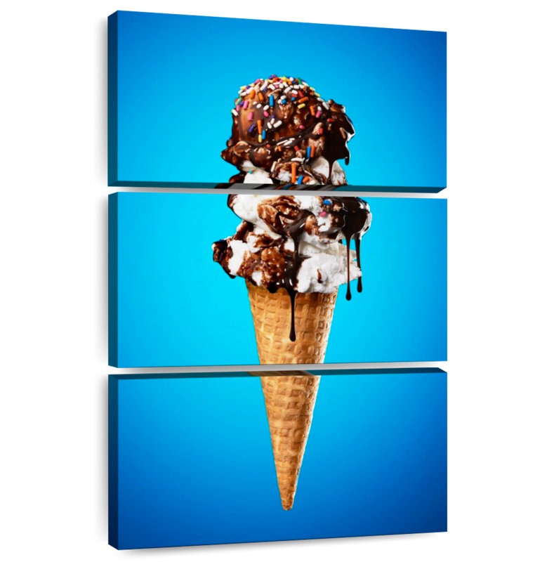 Yarlin Triple Scoop Ice Cream, 57" H x 36" W