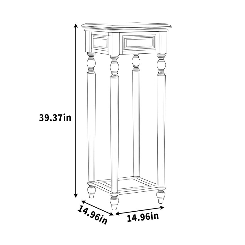 Flower stand solid wood black walnut retro practic