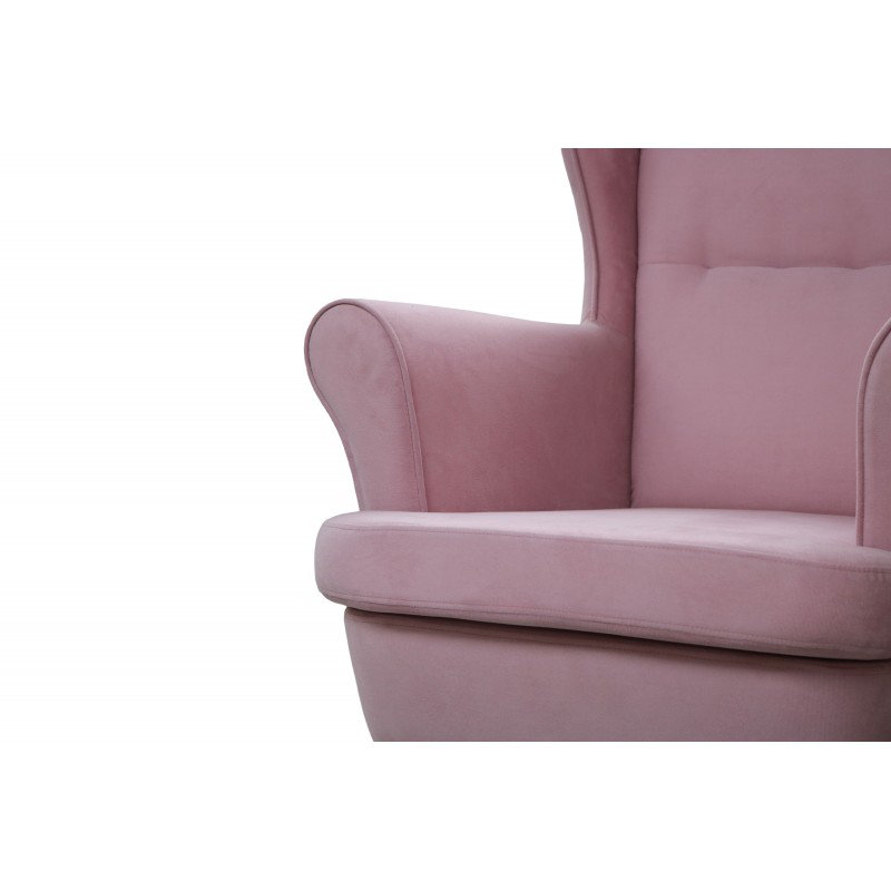 Sanson Upholstered Wingback Chair, Pink