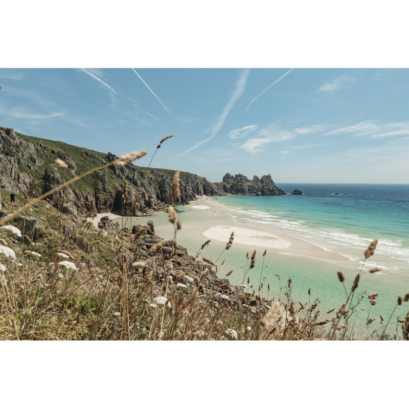 Pedn Vounder Beach by creacart - No Frame Rectangle Print on Canvas, 81cm H x 122cm W