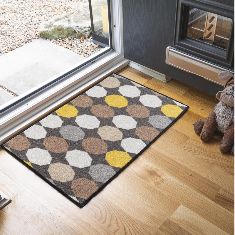 Chokio Non-Slip Geometric Indoor Doormat, Rectangle 80 x 150cm