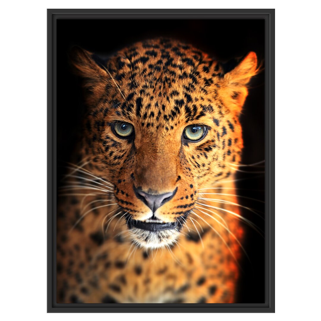 Gerahmtes Wandbild Stolzer Leopard