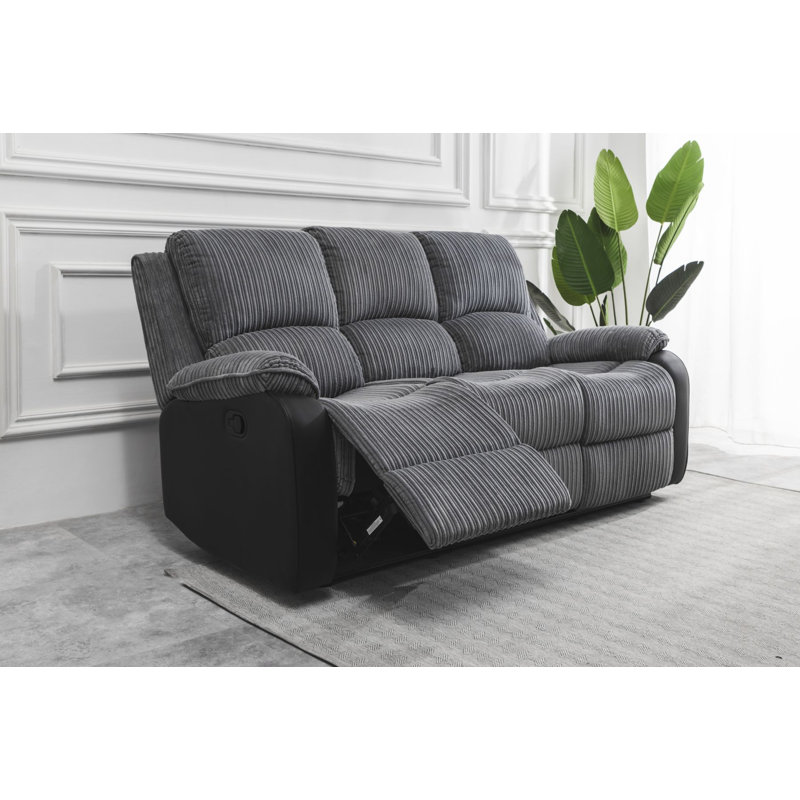 Anding 2 Seater Reclining Sofa, Manual - Push Back, 98cm H x 186cm W x 94cm Dcm