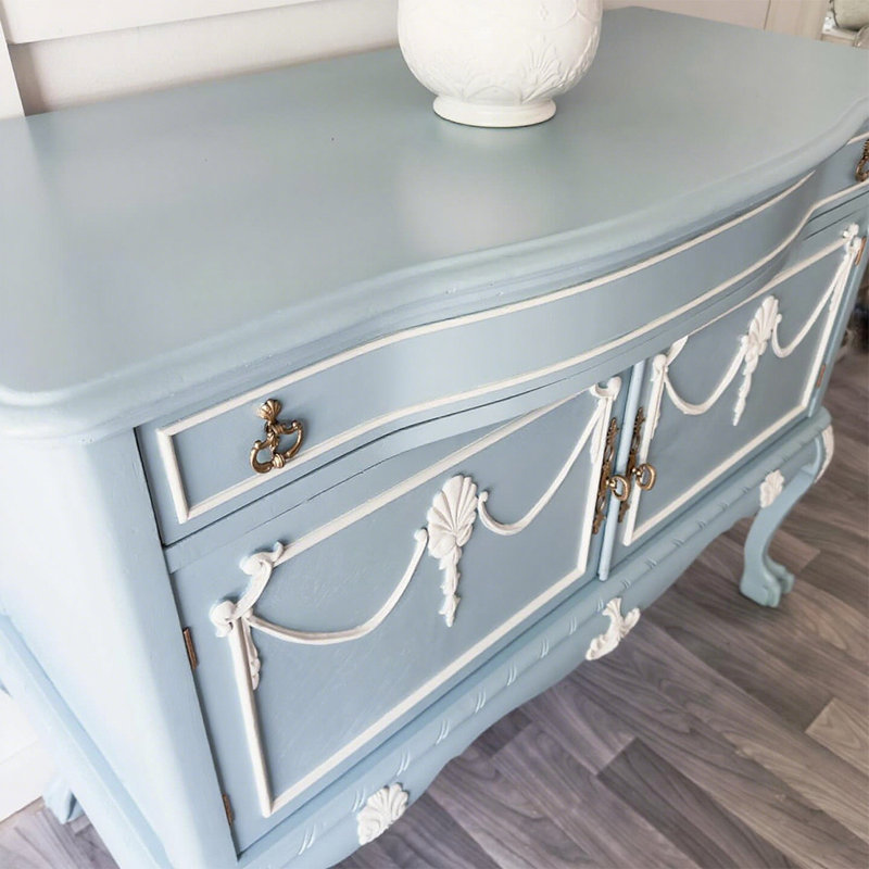 Retro Elegant Carved Console Table