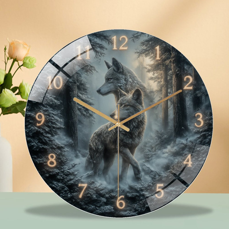 Horloge murale en verre 12 po