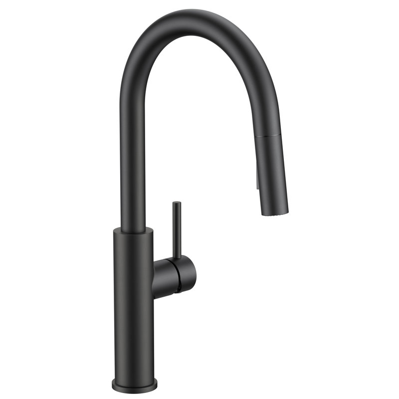 Kitchen Faucet With Pull Down Sprayer, Matte Black, Without Soap Dispenser