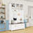4-in-1 Hall Tree with 2 Drawers, 6 Hooks, Bench and Shelves-2034530043