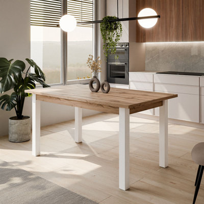 Extendable Metal Base Dining Table