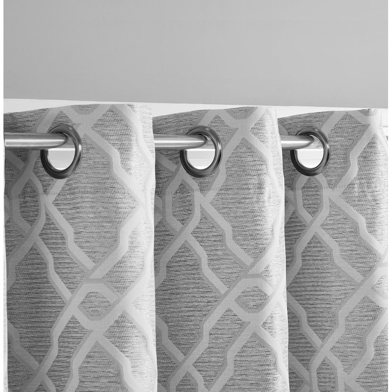Tessla Blackout Curtain Collection Blackout Curtains / Drapes Pair, 52" W x 84" L, Gray