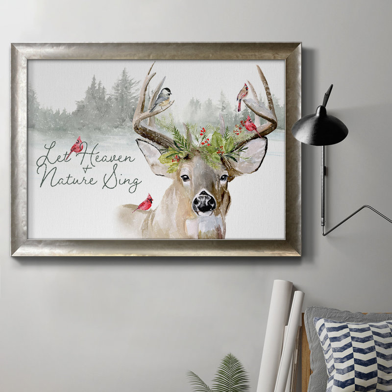 «Holiday Deer Collection A», reproduction sur toile encadrée, H 16 po x l 20 po x P 2,5 po