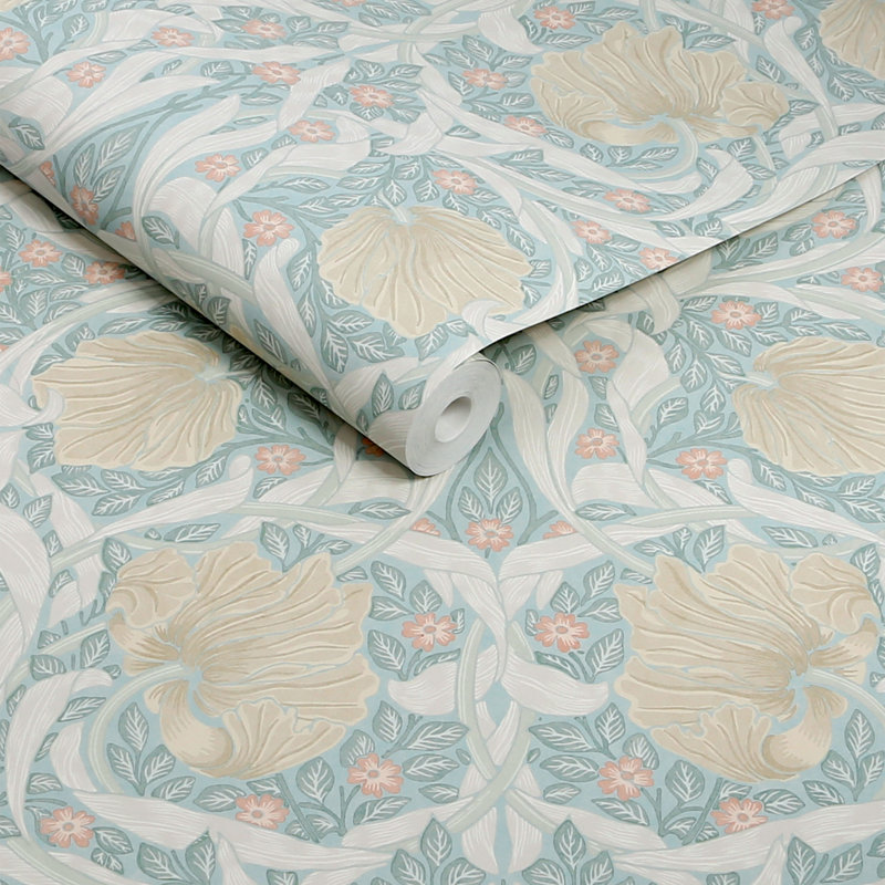 Papier peint William Morris Pimpernel Ocean, Bleu
