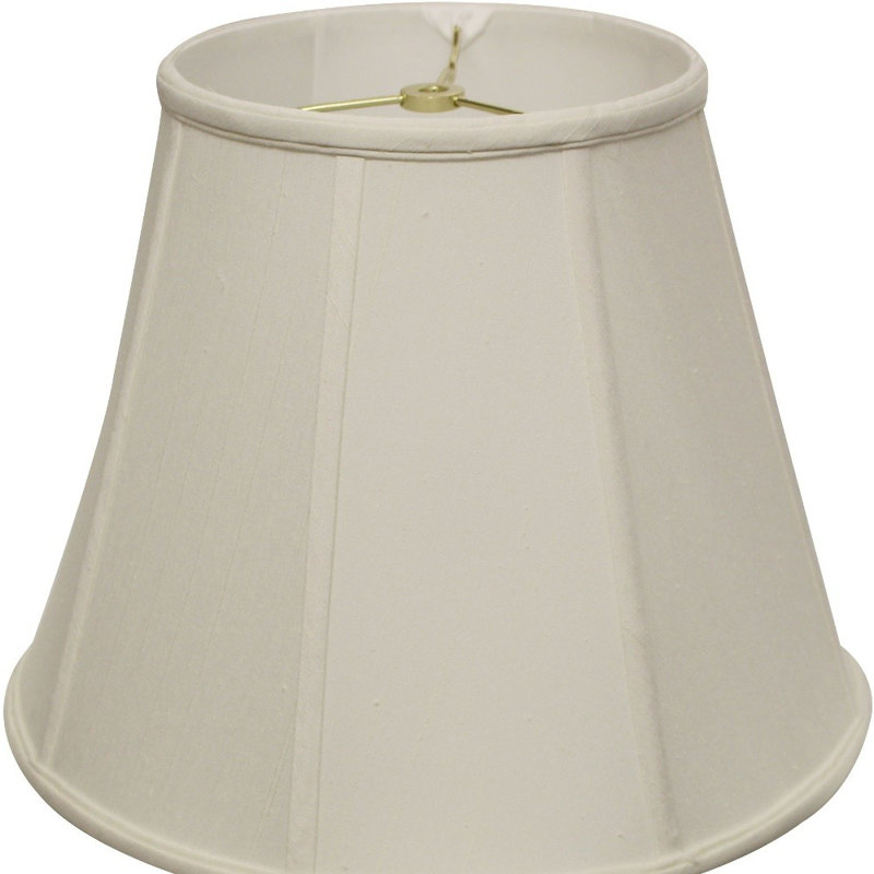 Abat-jour incliné Empire Monay Shantung, Blanc, H 13 po x l 18 po x P 18 po