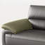 Canapé standard moderne en cuir véritable gris foncé foncé