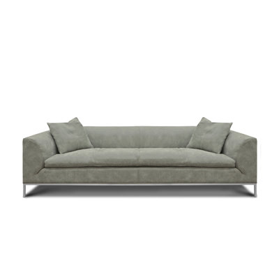 Canapé à accoudoirs en cuir véritable de 107 po pia