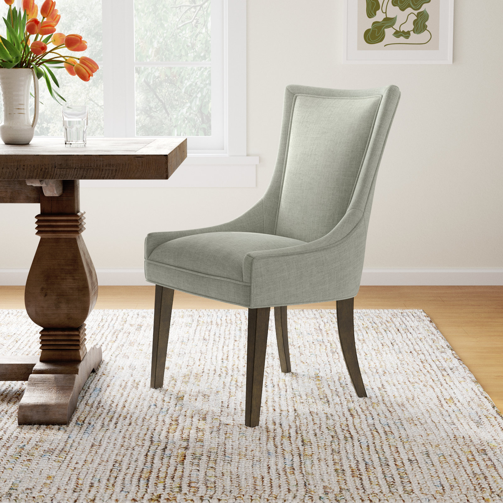 Ultra Velvet Armchair, Light Green