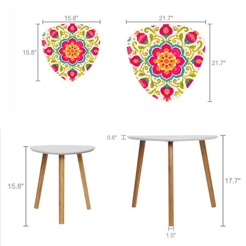 Ensemble de 2 tables basses gigognes Triangle