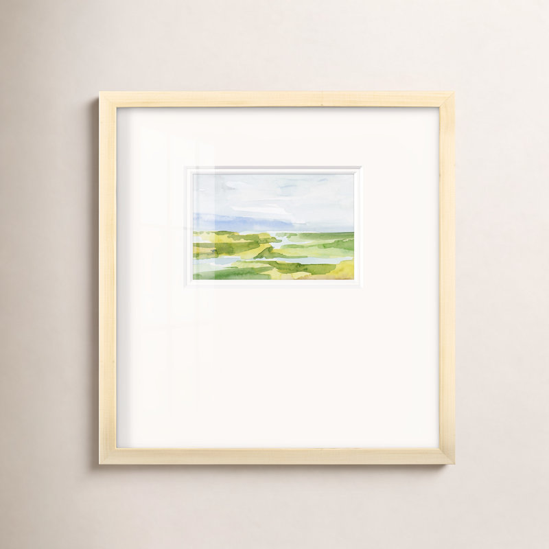 Enos " Watery Lowlands III ", 17" H x 17" W x 1.25" D