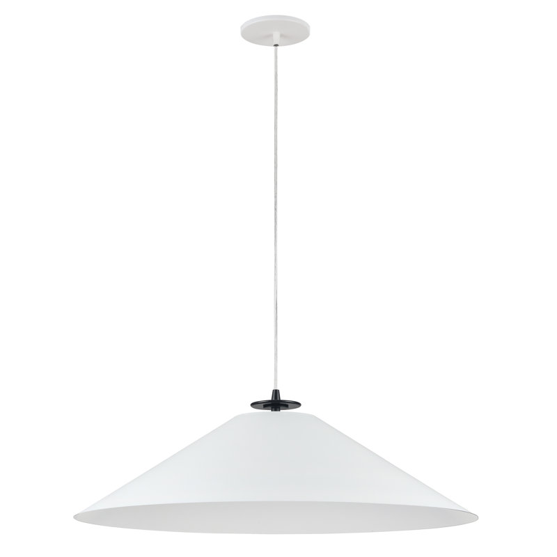 Luminaire suspendu incandescent 1 lumière Prerte, Blanc mat