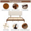 Lit plateforme moderne en bois de bambou sec de 12 po avec tête de lit tapissier réglable