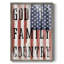 «God Family Country Flag», reproduction encadrée - bois massif-820106823