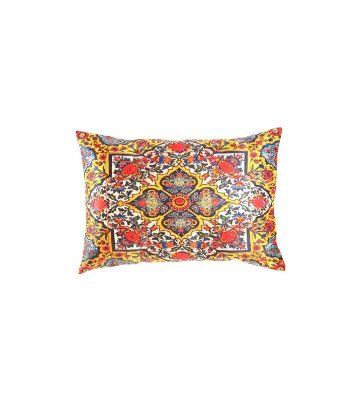 Persian Velvet Pillow, 16"H x 24"W, Rectangular